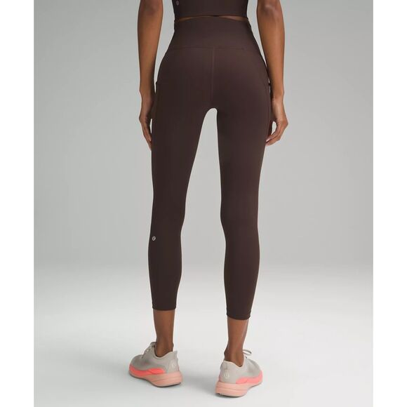 NWT Lululemon Wunder Train High-Rise Tight with Pockets 25" size 4 Espresso - Picture 1 of 6